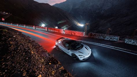Wallpaper Sports Car Supercars Long Exposure Night Light Trails