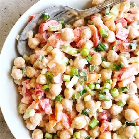 chickpea salad with creamy sriracha dressing recipe story keeping it simple blog
