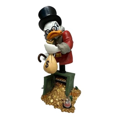 Scrooge Mcduck 8 Bust Statue Walt Disney Grand Jester Money Bag Gold