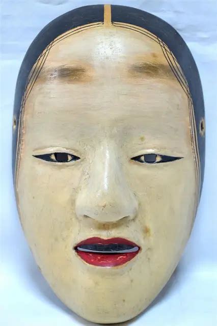 Wooden Japanese Traditional Noh Mask Zoh Onna（増女）woman Kagura Kabuki