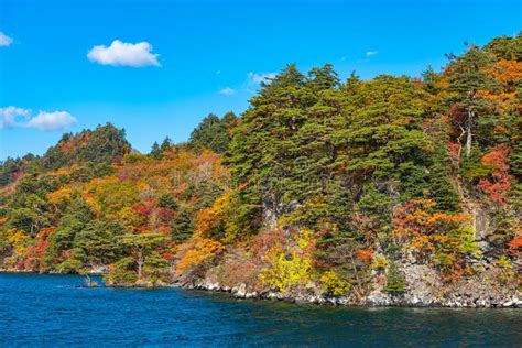 Beautiful Autumn Foliage Scenery Landscapes View From Lake Towada