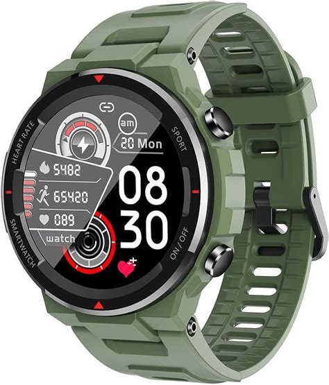 bluetooth sport smart watch waterproof android military watch with heart rate sleep monitoring