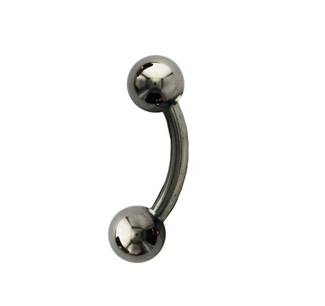 titanium curved barbell 14g identity body piercing