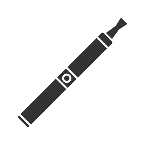 E Cigarette Glyph Icon Vape Pen Electronic Cigarette Silhouette