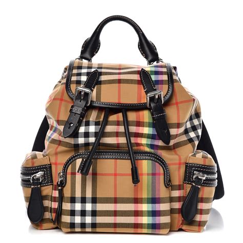 BURBERRY Vintage Check Rainbow Small Rucksack Backpack ...
