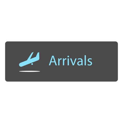 Arrival Airport Sign Icon Transparent Png And Svg Vector File
