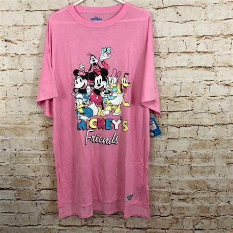Disney Intimates And Sleepwear Mickey Minnie Goofy Pluto Night Shirt Sleep Womens Donald