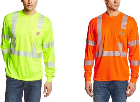 Carhartt Mens High Visibility Force Long Sleeve Class 3 T Shirt Ebay