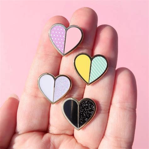 Tiny Hearts Pins They Are About 15 Mm 06 Inches And Adorable I Had