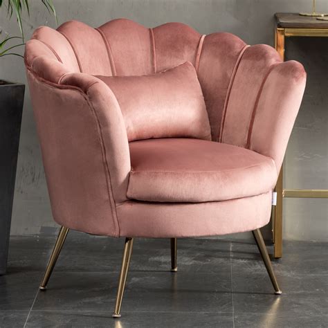 Pink Velvet Scallop Chair Naianecosta16