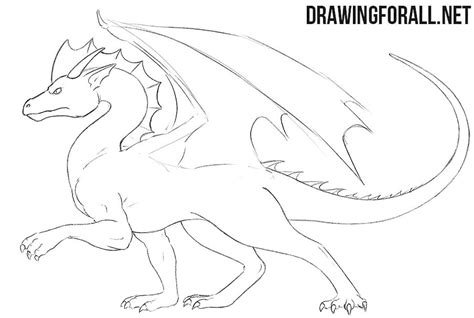 How To Draw A Standing Dragon