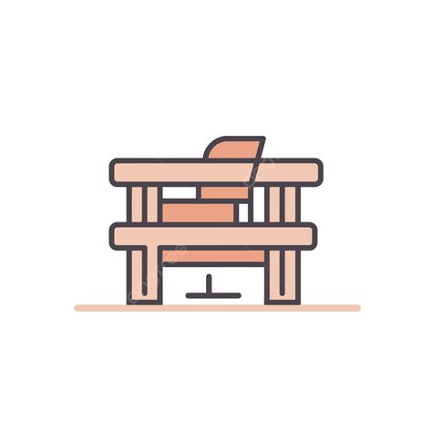 รูปไอคอนม้านั่งและเก้าอี้สตูลบนพื้นหลังสีขาว เวกเตอร์ Png งานไม้ ไอ