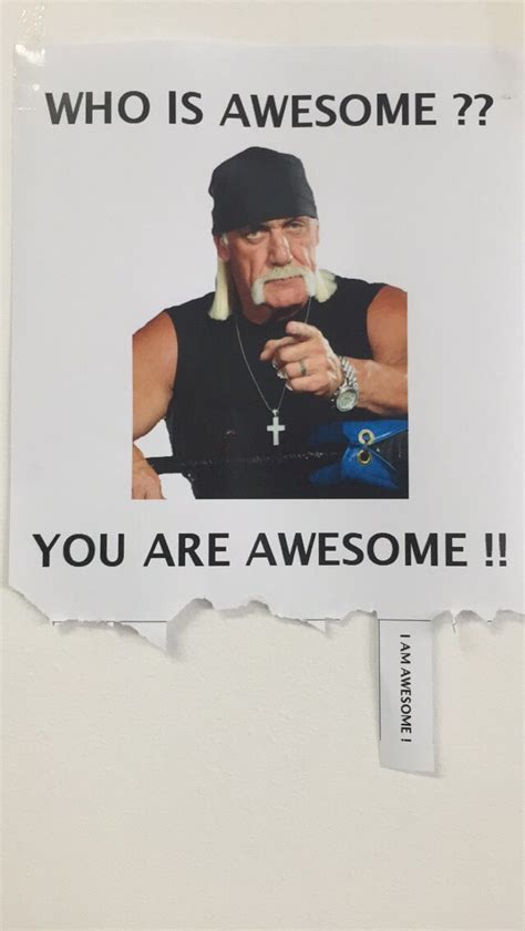 who s awesome you re awesome says hulk hogan r funny