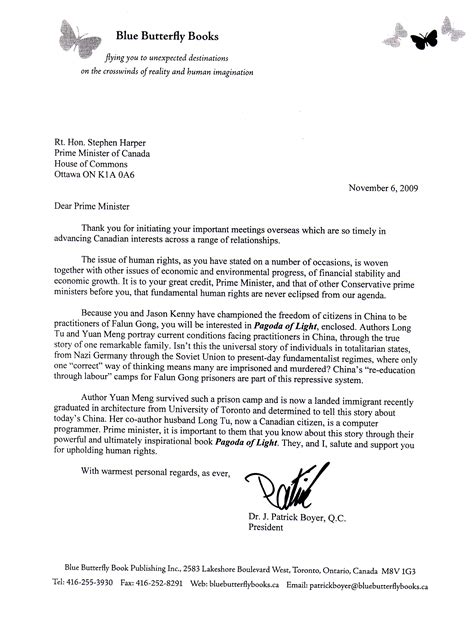 Former Canadian MP Appeals to Prime Minister Harper before ...