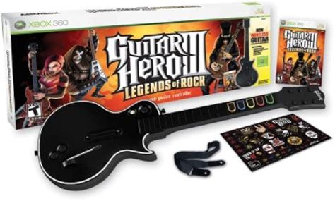 Xbox 360 Wireless Black Gibson Les Paul Guitar Hero Controller New Open Box