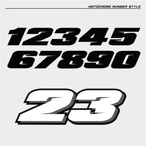 7 Motocross Number Fonts Images Nascar Race Car Numbe