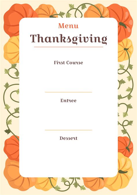 10 Best Free Printable Thanksgiving Menu Pdf For Free At Printablee