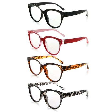 4 Packing Bifocal Reading Glasses Women Stylish Bifocal Readers Bifocal Glasses Bifocal Reading