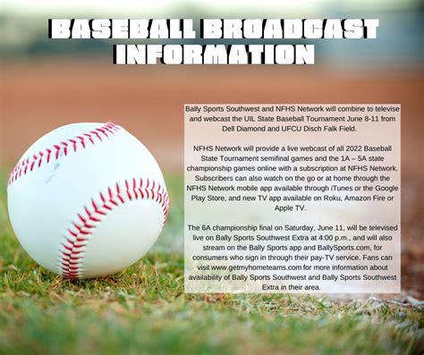 Friendswood Isd On Twitter ⚾💙 Baseball Broadcast Information 💙⚾ Nfhs