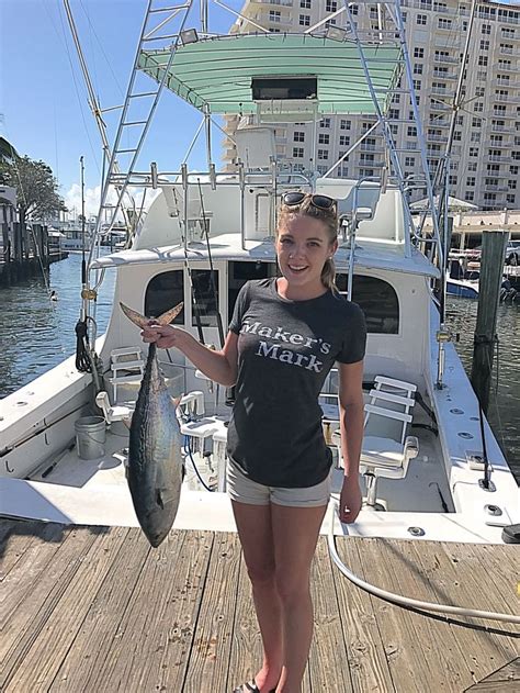 Nice Bonito Caught By This Cute Fisher Gal On Our Deep Sea Fishing
