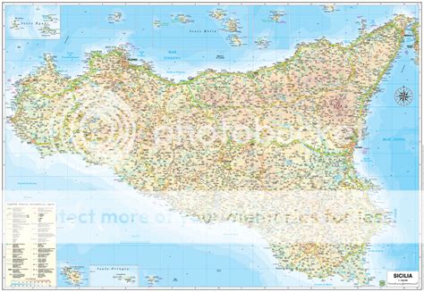Sicilia Cartina Regionale Stradale Carta Mappa Poster My Xxx Hot Girl