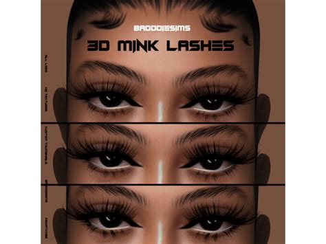 The Sims 4 3d Mink Lashes L1 By Badddiesims Micat Game