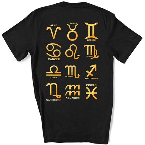 Zodiac Signs T Shirt Etsy