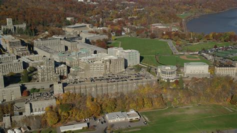 6k Stock Footage Aerial Video Of West Point Military Academy In Autumn