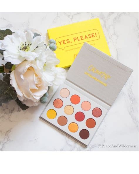 colourpop “yes，please ” pressed powder shadow palette review and swatches colourpop shadow