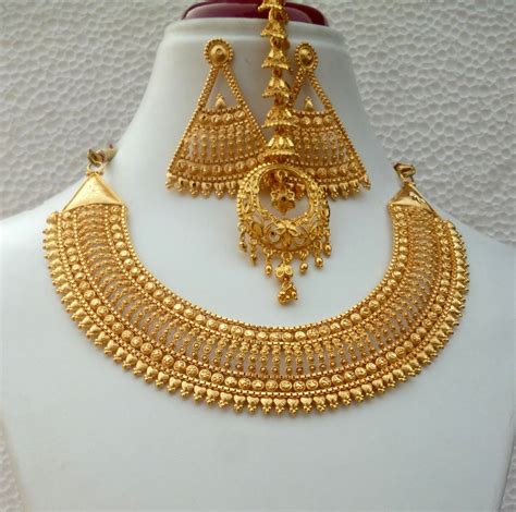 Indian 22k Gold Plated Bridal Necklace 8 Pendant Earrings Variations Set Ebay Gold