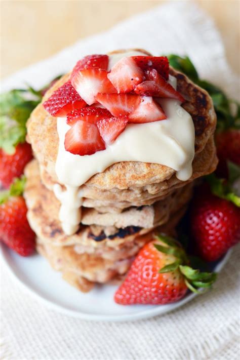 Vegan Strawberry Oatmeal Pancakes The Colorful Kitchen