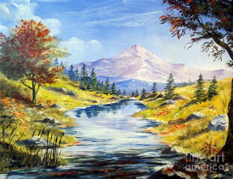Rocky Mountain Stream Painting By Lee Piper