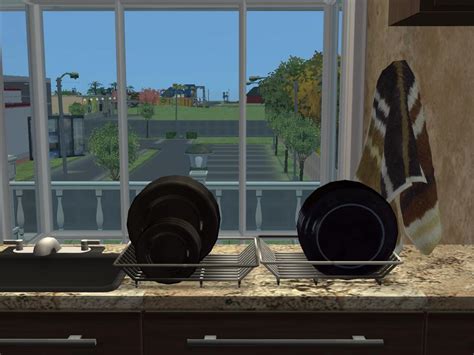 Mod The Sims Recolors Of Boblishmans Dishrack And Dishes