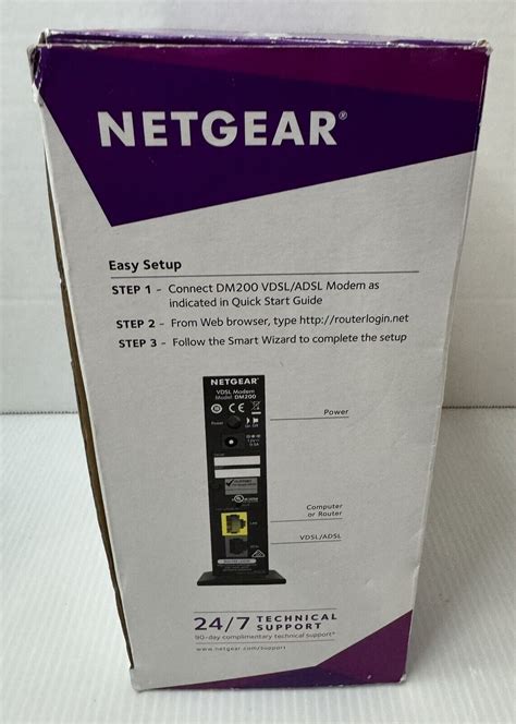 Netgear Dm200 100nas Dsl Vdsl High Speed Broadband Modem W Power Cord