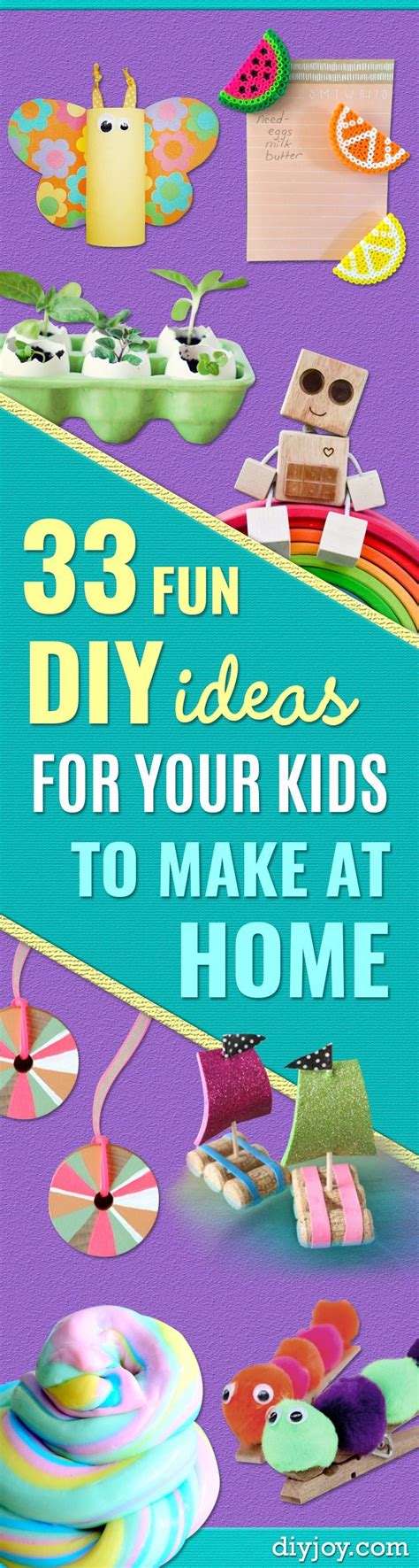 33 Diy Ideas For The Kids To Make At Home Diy For Kids Craft