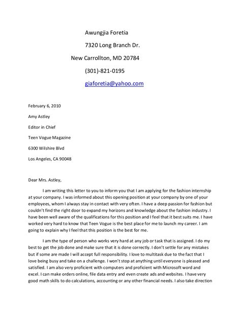 Easily write a cover letter by following our tips and sample cover letters. Sample Cover Letter Wikispace