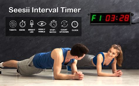 Seesii Interval Timerled Programmable Interval Wall Timers Fitness
