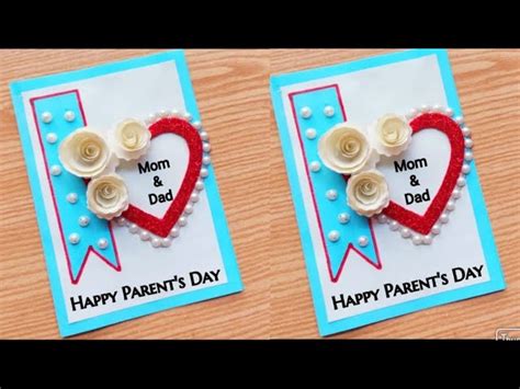 Parents Day Card Making Handmade Easy And Beautiful Card For Parents