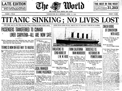 Ota Selvää 66 Imagen Titanic Newspaper Article Abzlocal Fi
