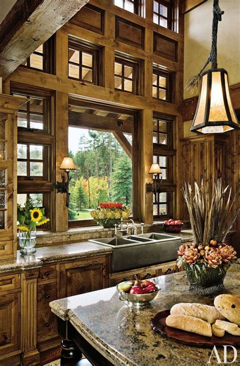 Home Design 53 Sensationally Rustic Kitchens In Mountain Homes