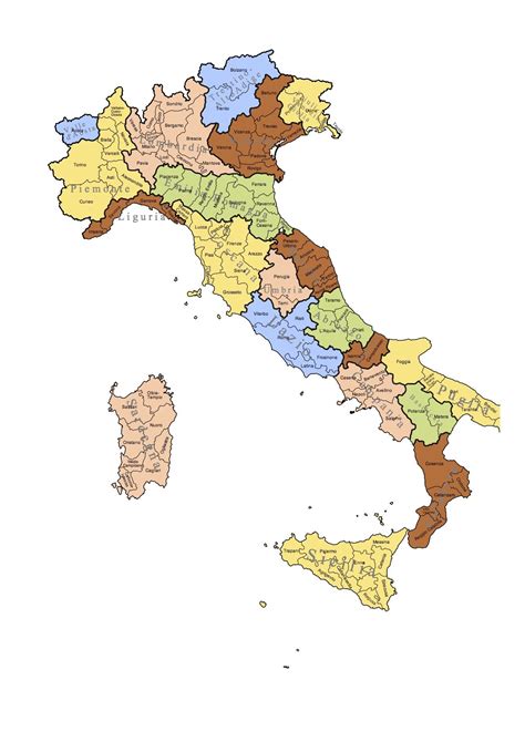 Mappa Italia Capoluoghi Di Provincia Cartina Regioni Italia Ripassa