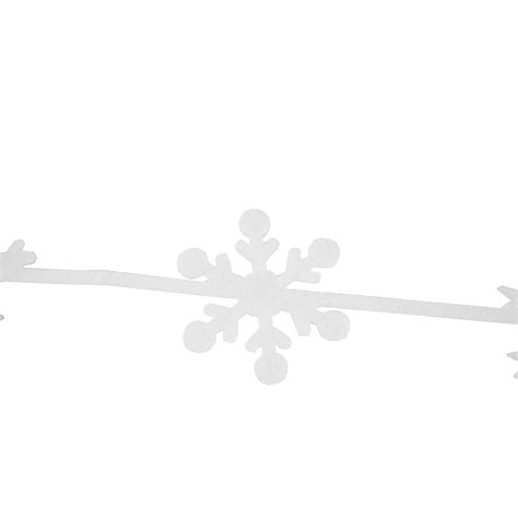 4 White Felt Winter Snowflake Garland Christmas Central