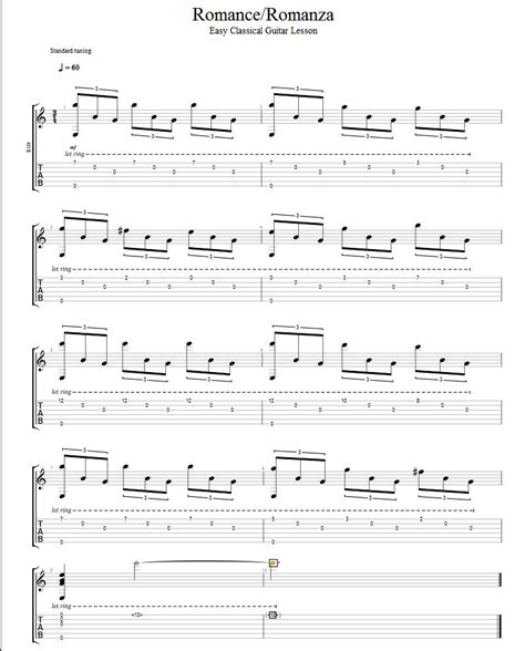 The intro riff is played on the minor pentatonic blues scale in the key of d. Romance - TAB - Easy Classical Guitar Song - LearnGuitarInLondon.com - Drue James