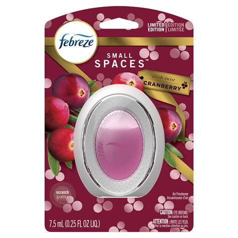Febreze Small Spaces Odor Eliminating Air Freshener Refill Cranberry