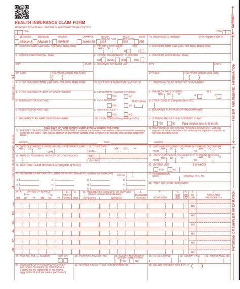 Cms 1500 Hcfa Claim Forms New Version 0212 Laser 500 Count