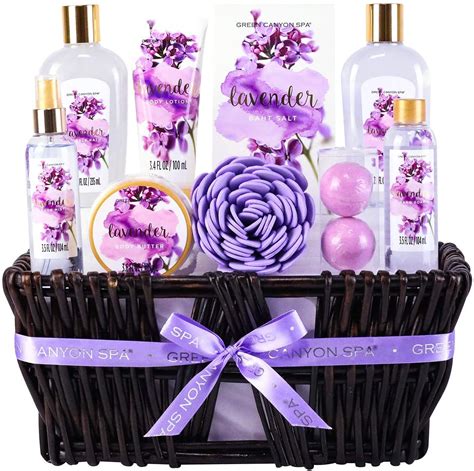 Lavender Bath Gift Set For Women Birthday Gift Weaved Basket Etsy