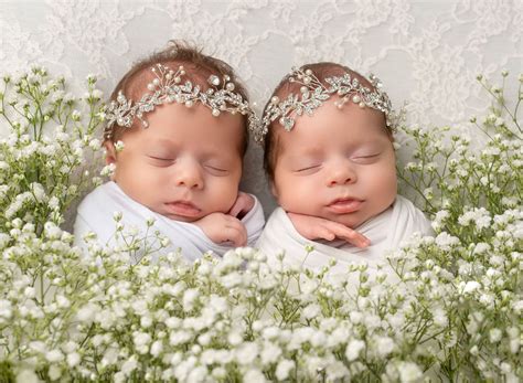 elizabeth and lilly ~ identical twin girls newborn session one big happy photo