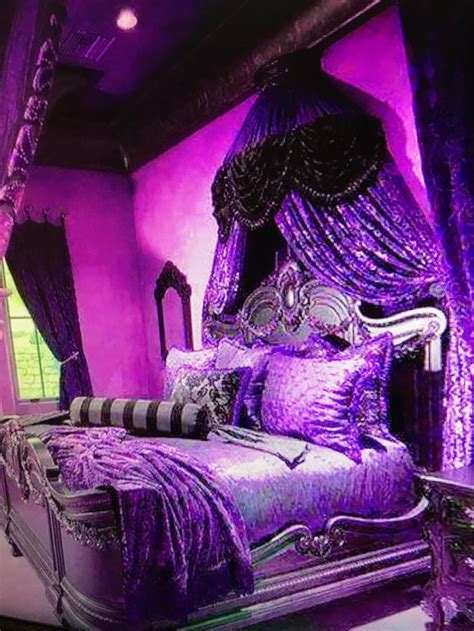 pin  josephine person  beautiful bed purple home baroque