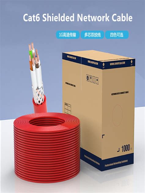 High Speed Ethernet Cable Cat6 Double Shielded Multi Strand Wire Sftp Cat 6 Internet Network