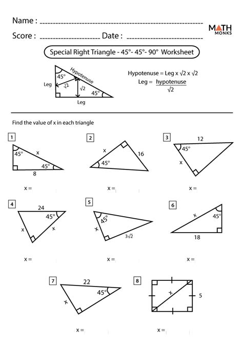 Https://tommynaija.com/worksheet/45 45 90 Triangles Worksheet